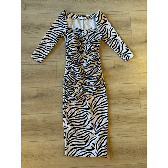 ROTATE Birger Christensen Zebra Freya Dress - Picture 9 of 13